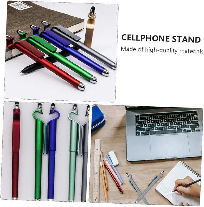 Lurrose Touch Screen Stylus Pen with Phone Stand for Tablets Smartphones Durable Ink Random Color - Image 3